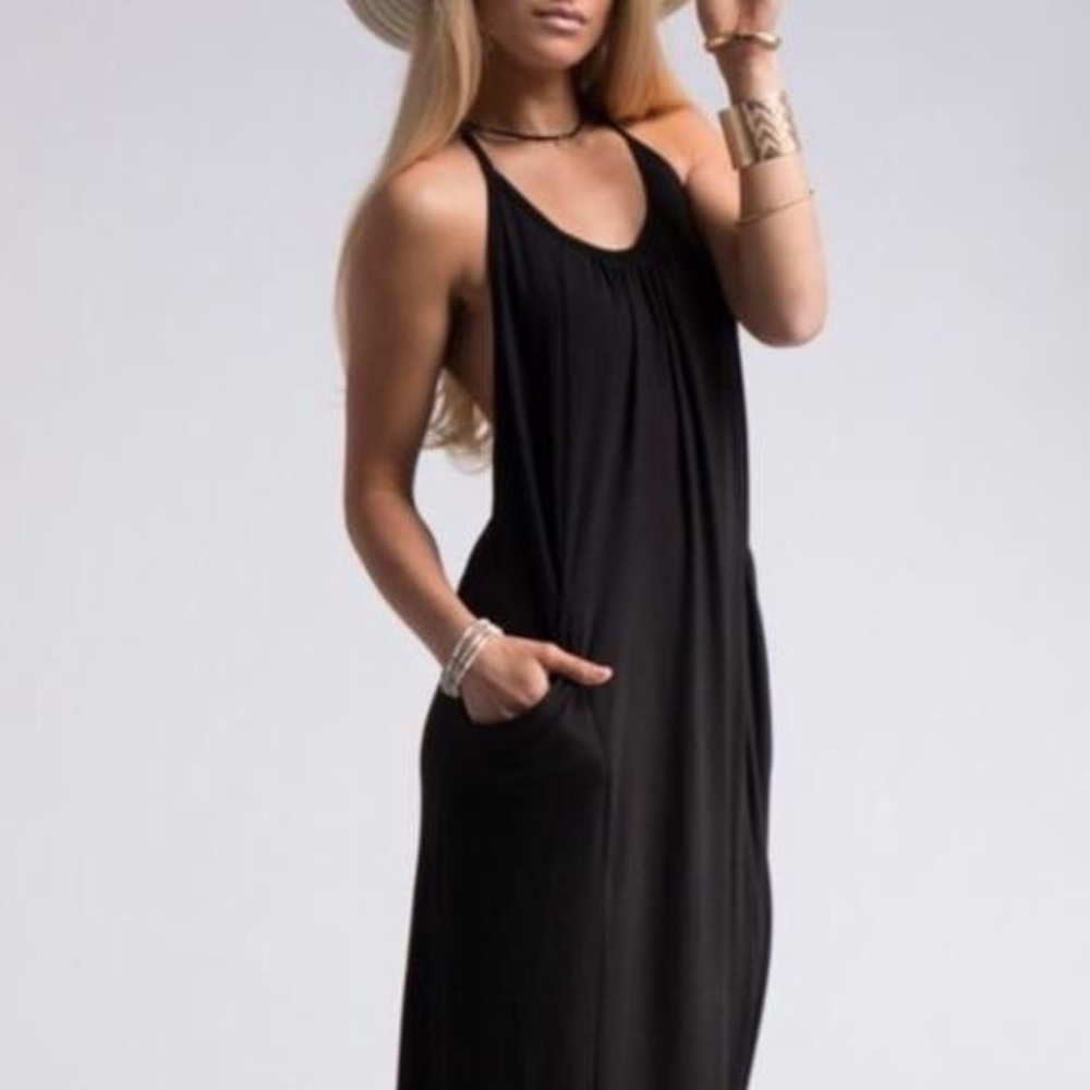 Black maxi dress